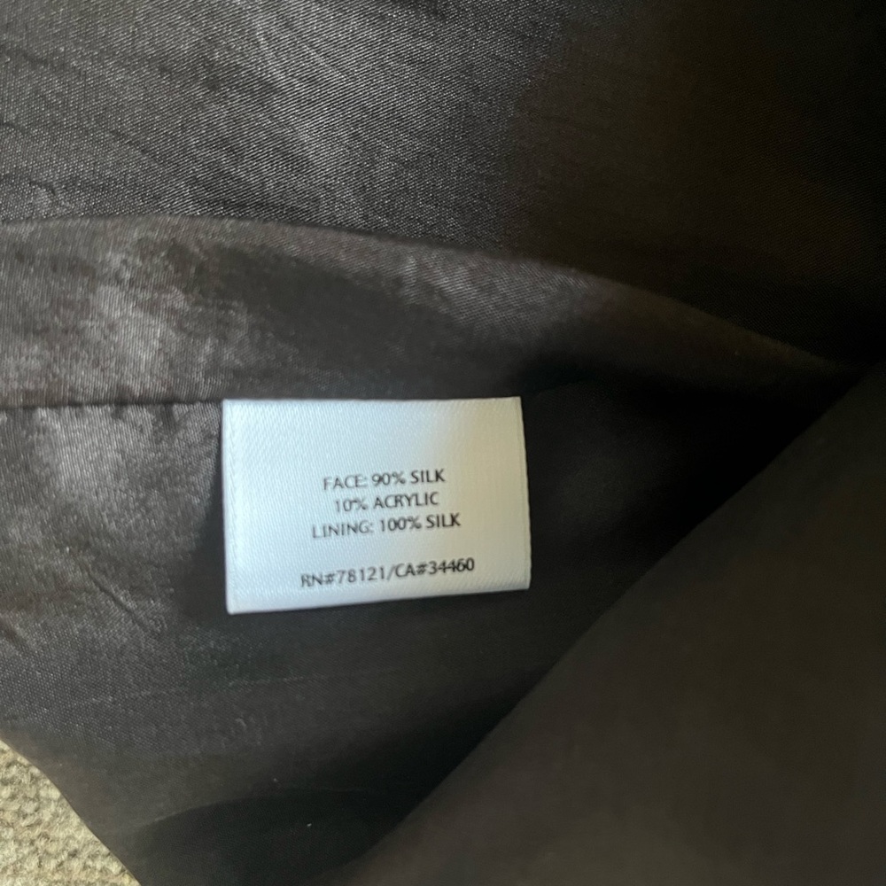 Eileen Fisher Brown Textured Silk Duster Jacket Size XL - Picture 6 of 10